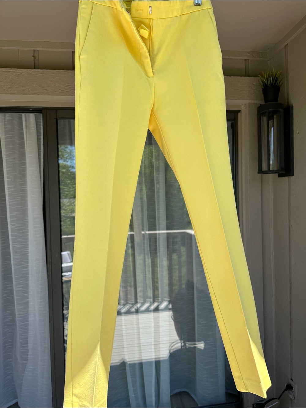 Zara Basic Yellow Women's Trousers